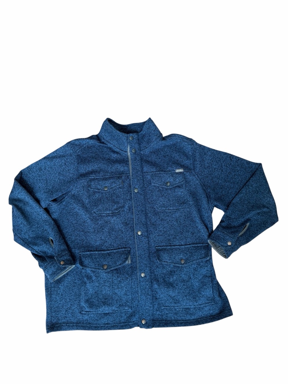 Eddie Bauer 2XL Blue Men's Field Jacket Sweater Pockets